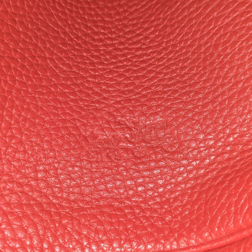 Coach Bold Red Leather Hobo Bag - Picture 12 of 13